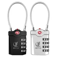 MITU Fosmon TSA Approved Cable Locks Cadeado Mala Bagagem Tsa Cabo De Aço Viagem Senha