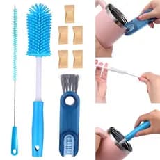 3 em 1 Multifuncional Limpeza de copo de copo de escova de água Copra de limpeza de leite escova de garrafa de leite