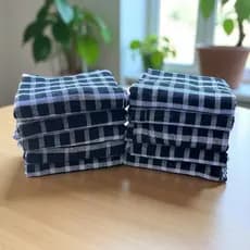 Kit De Panos De Chão Xadrez e Branco Extra Grande Saco Duplo Para Limpeza Geral.