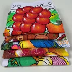 KIT PANOS DE PRATO COM 03,06 E 12 PANOS VARIAS ESTAMPAS 45X75 CM  100% ALGODÃO USO DIARIO LIMPEZZA DA CASA..