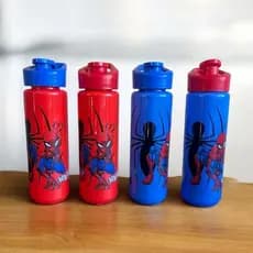 Garrafa Squeeze de Plástico 700ml - Homem Aranha Vermelho Tampa Preta: Resistente, Livre de BPA e Fácil de Lavar