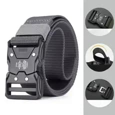 Moda Cintos Largo Masculino Nylon Fivela de Plástico Antiderrapante confortável e respirável