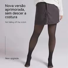 Meia Calça Térmica Translúcida De Lã Grossa  Forrada Peluciada, Super Elástica com Pé! Disponível