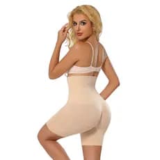 Short Cinta Modelador Plus Alta Compressão Barbatanas Não Enrola Zero Transparência Levanta Empina Bumbum Reduz Gordura