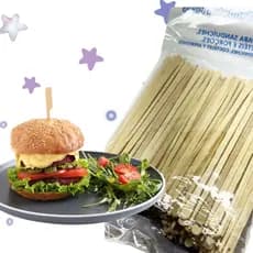 200 PALITOS PARA SANDUICHES HAMBURGUER PETISCO PACOTE ECONOMICO THEOTO 9CMO