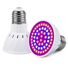 Lâmpada Grow LED 60 LEDs Vermelho + Azul 2835 E27 Cultivo Indoor