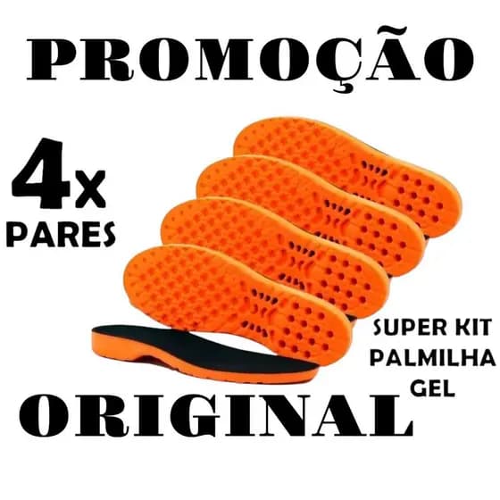 Kit Palmilha de Gel P.u Confortável Macia Ideal Para Quem Trabalha em Pé Durante Muitas Horas