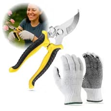 Luva Antiderrapante Jardim Tesoura Ideal para Poda e Plantio Profissional Jardinagem