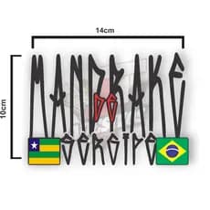 Adesivo Mandrake de sergipe Original 14 cm - Adesivo pra Tanque moto capacete