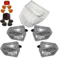 Lente Pisca Seta Honda Pop 110i Kit Com 4 + Lente Lanterna