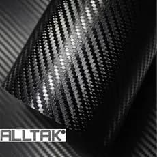 Adesivo Envelopamento Automotivo Fibra de Carbono Preto 3D Alltak