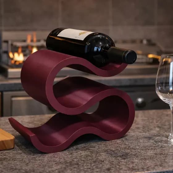 Porta Garrafa de Vinho para 3 Vinhos - Fosco - Decorativo e Funcional