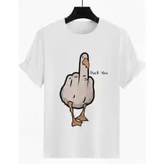 Camiseta Unissex 100% Algodão Duck You – Estampa Engraçada e Irreverente