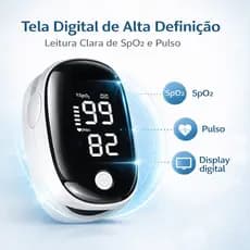 Oxímetro Digital de Dedo com Display LED Confortável Portátil e Fácil de Usar ANJGG BRASIL