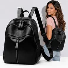 Mochila Feminina Grande Capacidade com Zíper Resistente para Faculdade Trabalho e Viagem ANJGG BRASIL