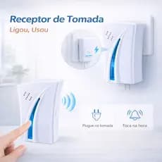 Campainha Residencial Sem Fio Wireless com Alcance de 100m e Instalação Fácil ANJGG BRASIL