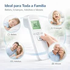 Termômetro Infravermelho Sem Contato Digital Testa Rápido Preciso LCD Adulto Infantil ANJGG BRASIL