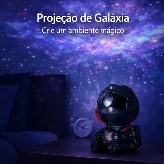 Projetor Astronauta Galáxia Estrelas Luz Noturna LED com Controle Remoto ANJGG BRASIL