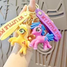 Chaveiro de Menina My Little Pony, Chaveiro de Unicórnio Arco-Íris Fofo, Acessório de Mochila de Menina de Desenho Anima