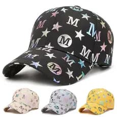 Boné de Beisebol Estilo de Rua Nova Fashion com Impressão de Letras, Chapéu de Sol Feminino