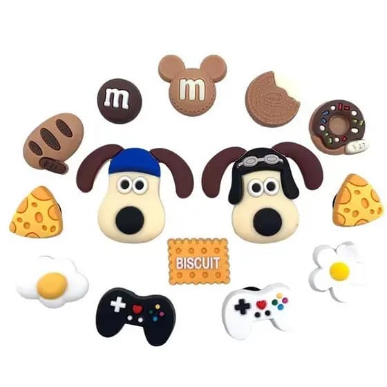 14pcs/conjunto de Charms de Sapato Fofos para Sandálias PVC Cartoon Anime Acessórios de Jardim Sapatos Femininos Present