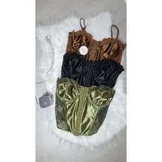 Corset acetinado