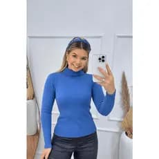 Blusa Feminina Cacharrel Segunda Pele Tricot Modal Gola Alta Manga Longa Básica Lisa Inverno