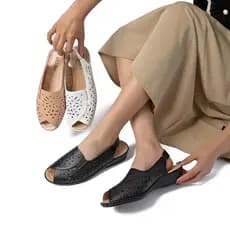 Sandália Papete Feminina Meijile Original Plataforma Macia e Confortável Design vazado