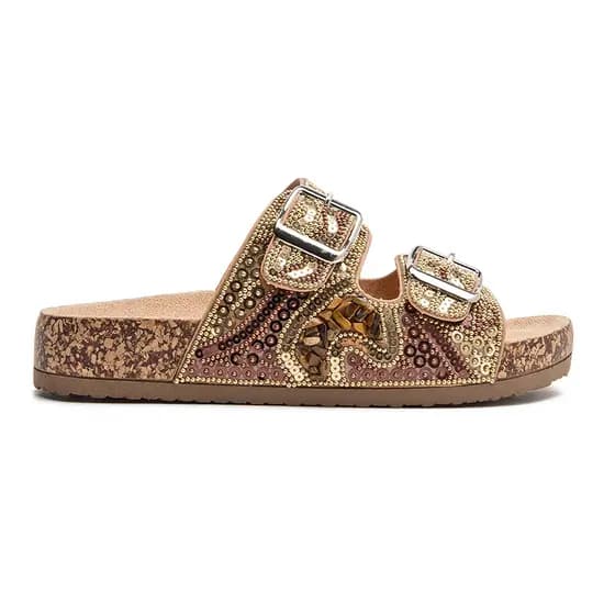 Sandália Feminina Muito Brilho Sandálias Lantejoulas brilhantes Sandália papete feminina sandal bling bling