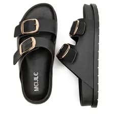 Antiderrapante Chinelo Feminino Papete Birken Fivela de sapato ajustável MEIJILE Moda Original