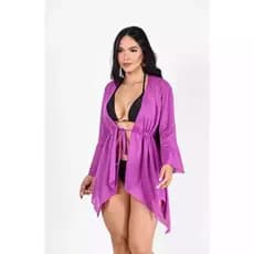 Saida de praia kimono de bico moda verão confortavel Blog fashion top 2025