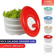 Centrífuga 4,5L Seca Salada Grande Verduras Folhas Ervas Legumes