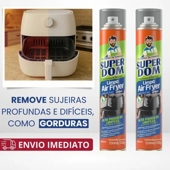 Limpa Air Fryer Alto Poder De Limpeza Dissolve Gordura Limpeza Sem Esforço 250ml