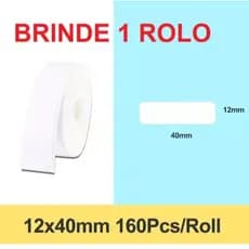 1 Rolo Etiqueta Niimbot D110 D101 D11 12x40mm (160pçs)