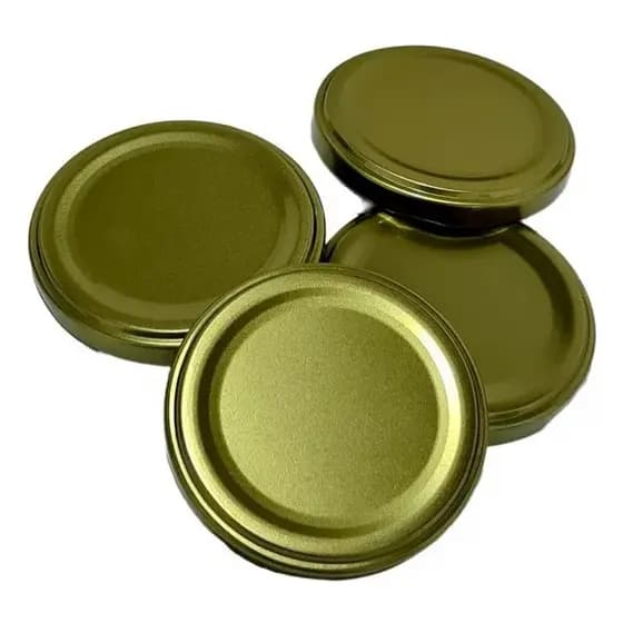 Kit tampas de Conserva 74mm Dourada