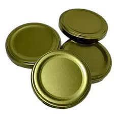 Kit tampas de Conserva 74mm Dourada
