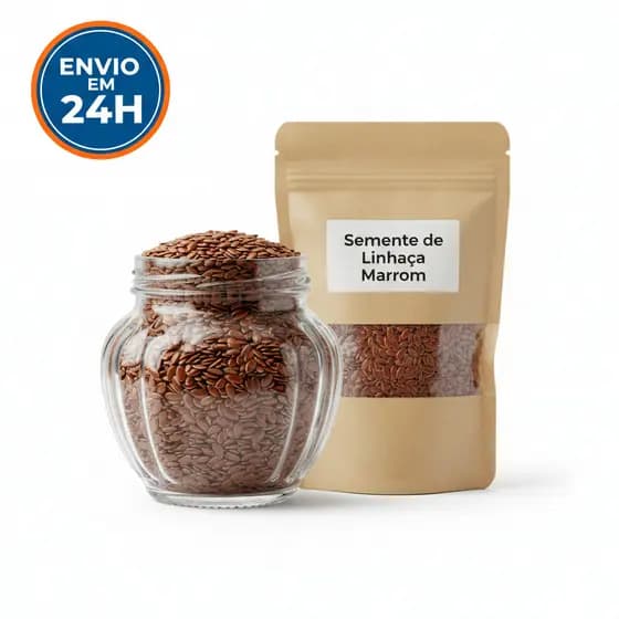 Semente De Linhaça Marrom Natural Premium - 500g, 1kg, 2kg - Nutritiva E Fresca