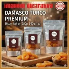 Damasco Turco Importado 250g e 500g - Premium