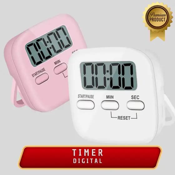 Timer Digital Temporizador Despertador Cronometro Estudos Prova Leitura Jogos Tempo Partida