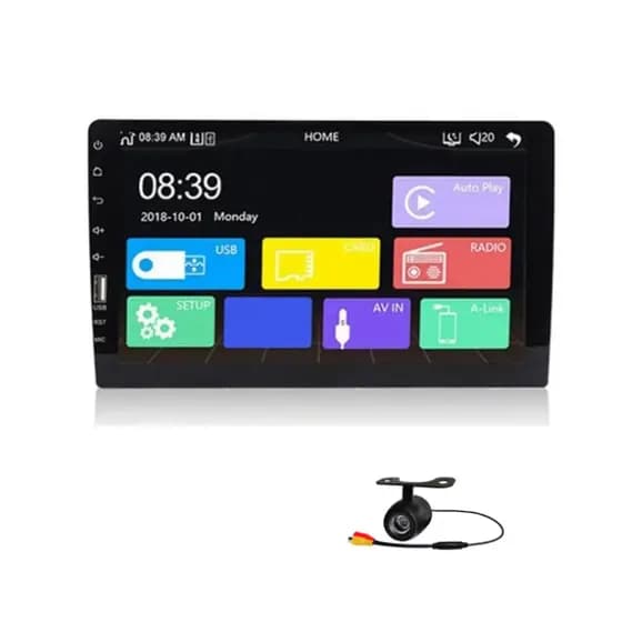 Central Multimídia 9 Polegadas 1 DIN MP5  Radio Stereo Bluetooth Player Mirror link FM Receiver Multimedia Player