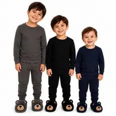 Pijama Infantil para Menino Térmico Peluciado Manga Longa Inverno  2 ao 12 anos Conforto e Estilo