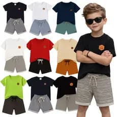 Kit Conjunto Infantil Masculino Liso do 2 ao 12 Sortido | Kit Roupa Infantil Menino