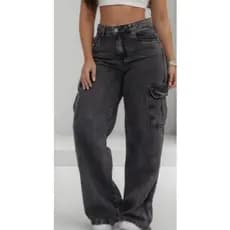 Calça Cargo Feminina Marmorizada Confortável Casual Tendência Elegante Moderna Chique Linda