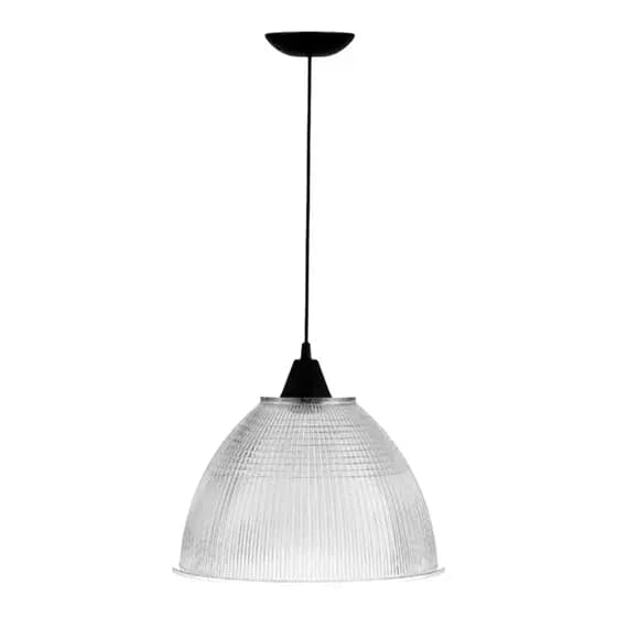 Lustre Pendente Luminária Industrial Galpão Prismático Preto FL De Teto para Cozinha Sala Escritório Área Gourmet