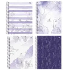 Caderno Universitário 10 Matérias 160 Fls Lilás Roxo Lavender Animativa
