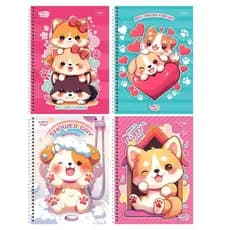 Caderno Universitário 10 Matérias 200 Fls Melhor Amigo Pets Feminino