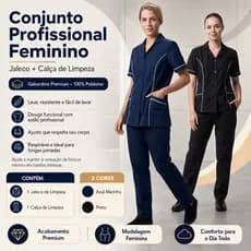 Conjunto Jaleco E Calça P/ Babá Uniforme Qualidade Premium