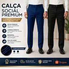 Calça Social Oxford Masculina Alfaiataria Hotelaria Garçom Segurança Porteiro Motorista