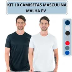 Kit 10 Camisetas Básicas 100% Poliéster Premium Uniforme Para uso Dia a Dia