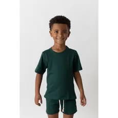 kit 2 Peças Conjunto Infantil Liso Camisa e Shorts